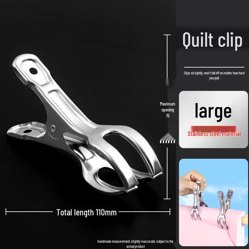 

Ветрозащитная сушилка для одежды из нержавеющей стали с большими прищепками для носков и одеял 1 Pack