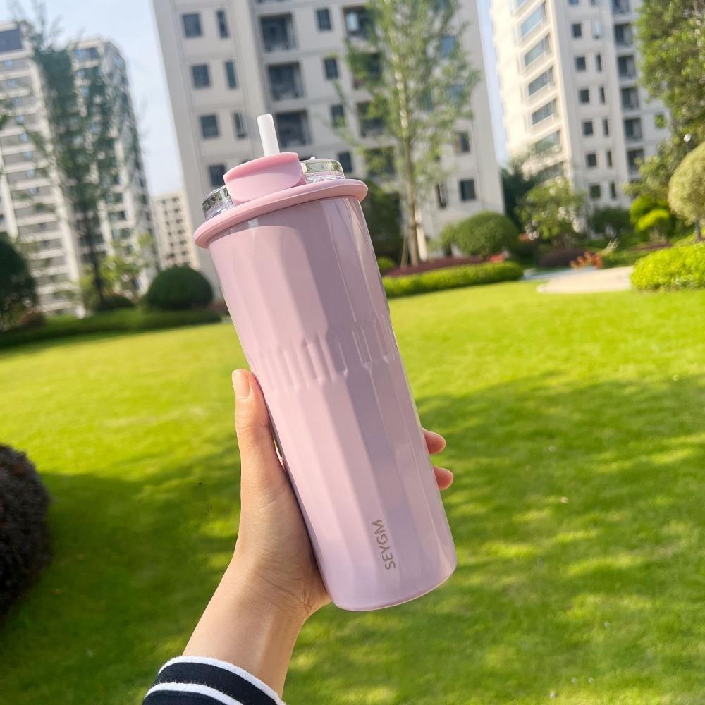 Simple 500ml Hot Cold Water Bottle Leak-proof Double Layers Student Bottle 304 Stainless Steel Insulated Cup For School Office