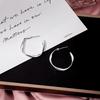 925 Silver Geometric Circle Stud Earrings for Women - Minimalist, High-End Design