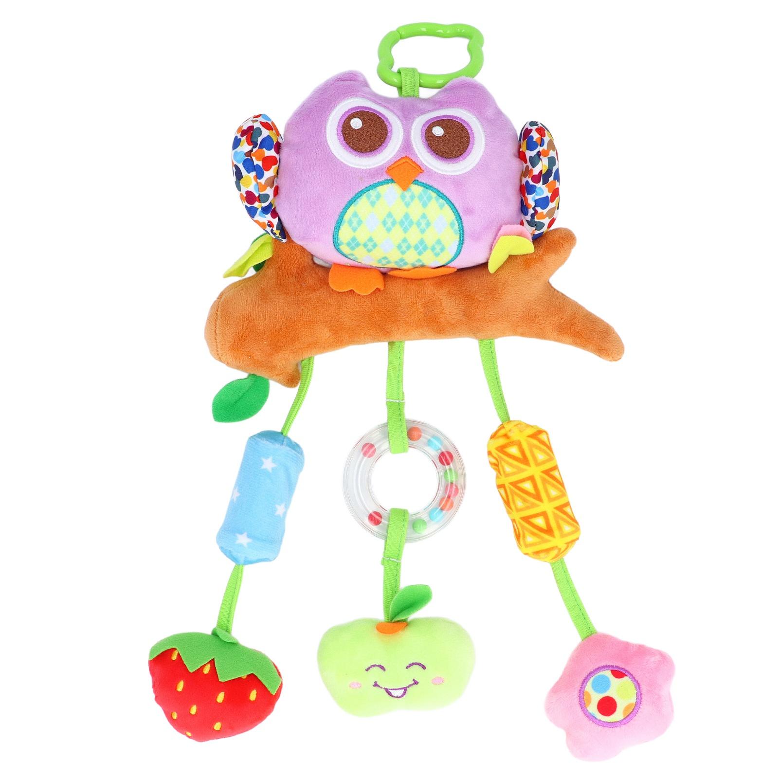 

Детская плюшевая погремушка-игрушка, животный декор, вращающаяся на 360 градусов, милая подвесная погремушка-кукла для детского сна