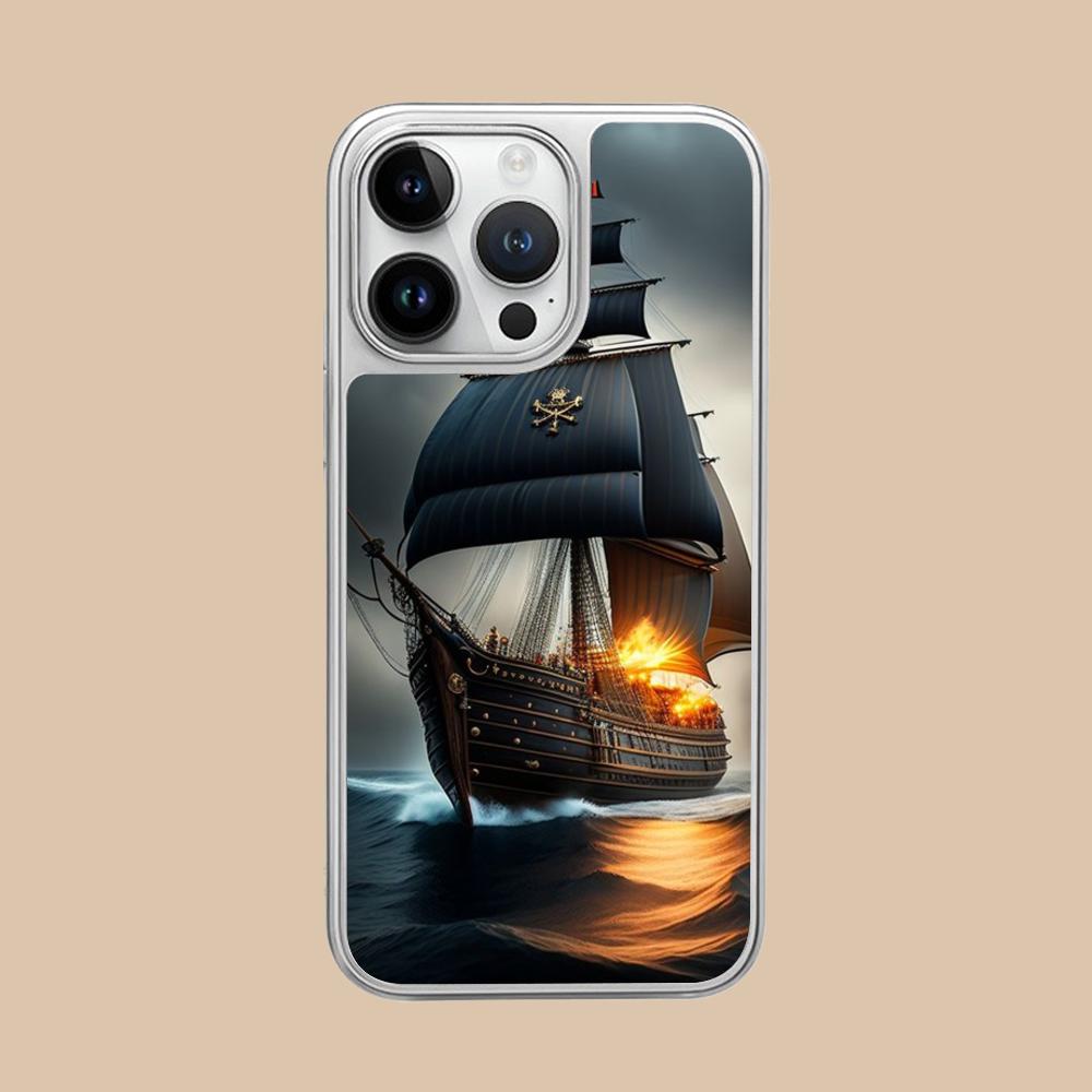 Pirate Corsair Mobile Phone Case for iPhone 17 16 15 14 13 12 11 Air Pro Max Plus Silver Plating Colorful Cover Cover Luxury