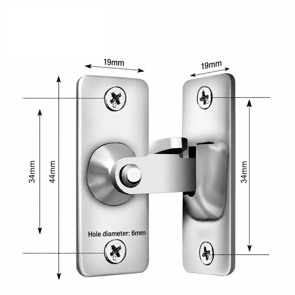 Stainless Steel Right Angle Door Latch Multi-functional Toggle Latch Cabinet Lock Furniture