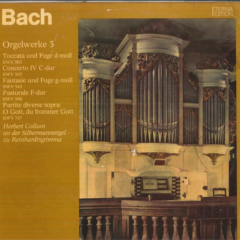 

LP Record HERBERT COLLUM Bach Orgelwerke 3 825601 ETERNA 1976 Germany Classical Used