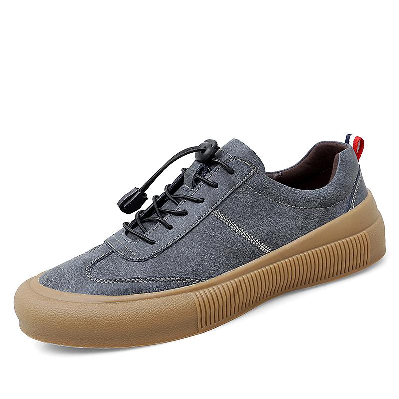 

Новые мужские кроссовки, модные мужские повседневные мокасины, натуральная кожаная обувь, на шнуровке, дышащие, для отдыха, для скейтбординга, мужские мокасины 44 чёрный