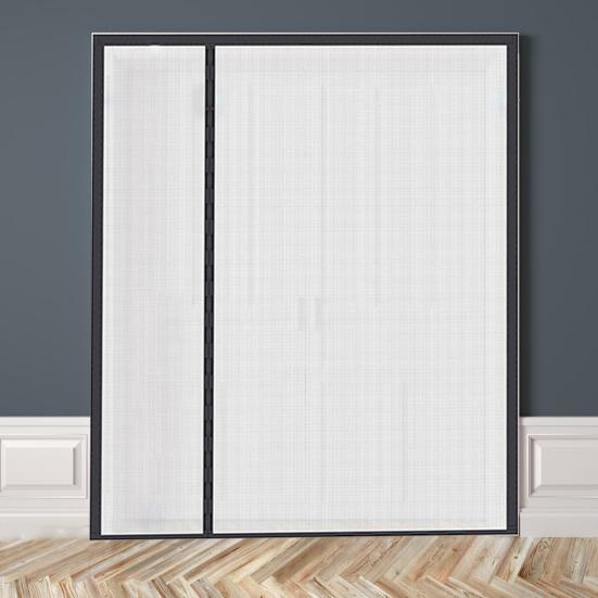 Left Right Side Opening Wide Magnetic Screen Door Scratch-Resistant Universal Fit Easy To Install Magnetic Closure Sliding Mesh French Door Screen