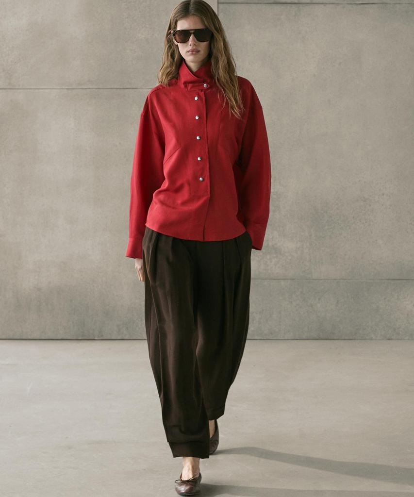 Masimodutti Snap Button Fluid Shirt