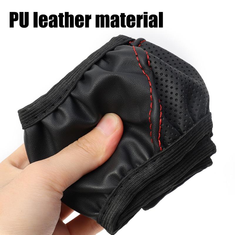 Steering Wheel Cover 37-38cm Summer Winter Universal PU Leather Embossed Corrugated Steering Wheel Cover Non-slip Heat-resistant