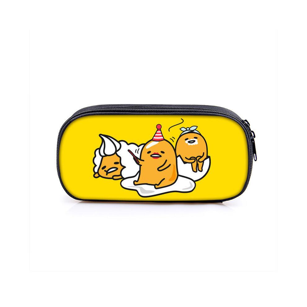 (Style 8) Gudetama Egg Yolk Fun Zipper Pencil Bag For School Supplies And Use Travel