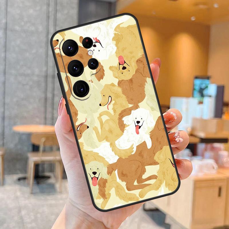 Golden Retriever Dog Phone Case For Samsung Galaxy S25 S24 S23 S21 S20 S22 Ultra S9 S10 Plus S25 FE Back Cover