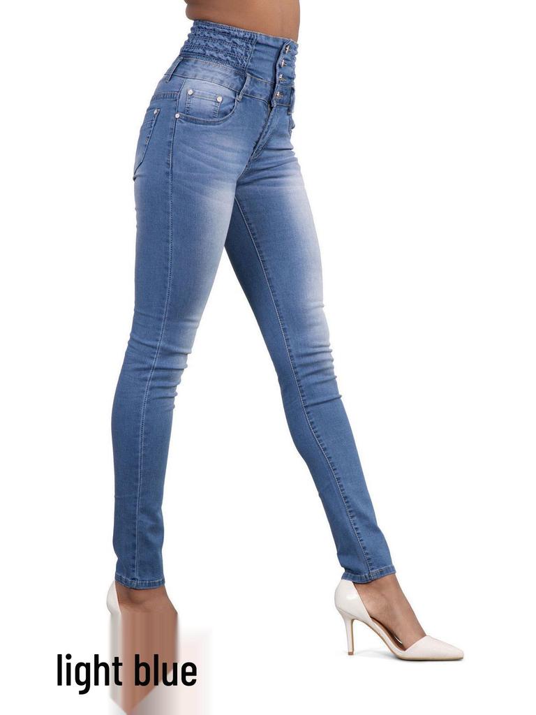 Jeans Ajustados de Cintura Alta para Mujer Estilo Europeo y Americano, Pantalones Largos, Alta Elasticidad, Cómodos, Moda 2022.
