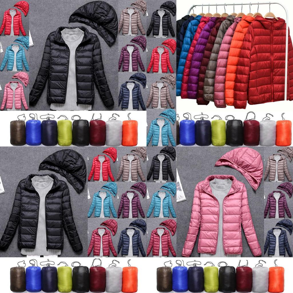 Women's Ultralight Packable Hooded Puffer Down Jacket With Detachable Hat