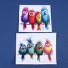 3Pcs Funny Bird Creative Glass Window Decorative Stickers For Windows Glass Wall Mirror Festival Home Decoration
