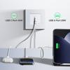 BSEED Power Sockets Electric Outlets Plus Dual Type-c USB Fast Charging Ports 65W 3A Glass Frame EU Standard Wall Embedded