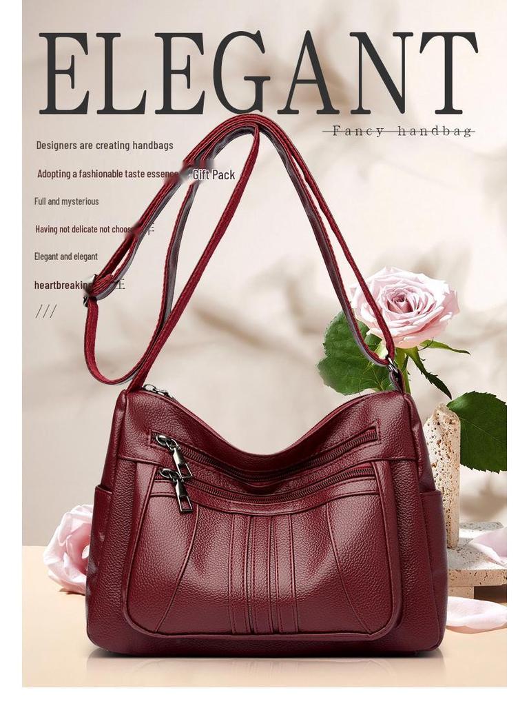 2025 Stylish Retro Leather Mummy Shopper & Crossbody Bag