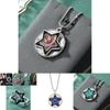 Stunning Geometric Lucky Star Spinner Pendant Necklace In Stylish Titanium Steel Design