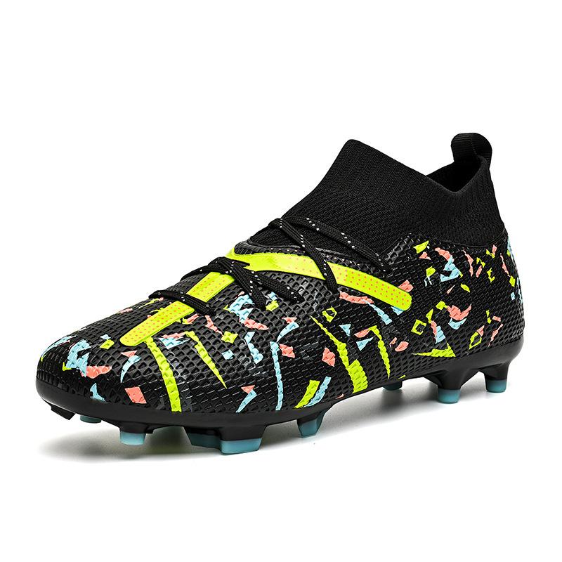 Broken Youth Artificial Grass Long Nails High-top Football Shoes Men's Training Women Into New Nail Sports Shoes
