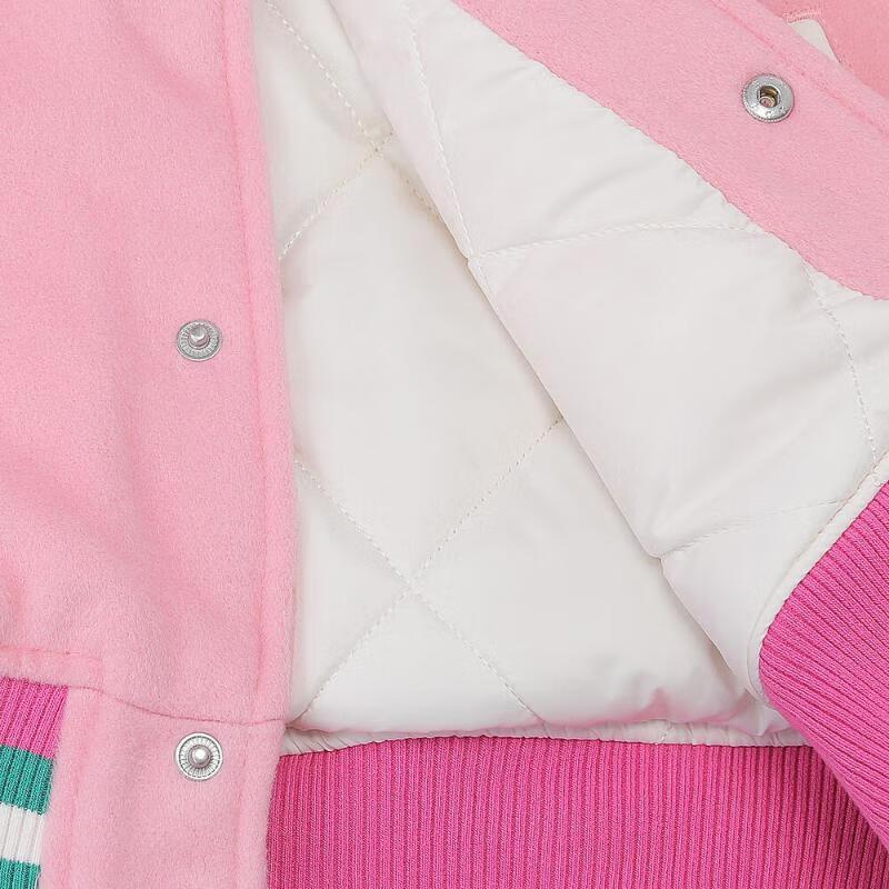 Nike Cotton Jacket Fashion Versatile Single-Breasted Long Sleeve Kids jackets Pink FV3140-690