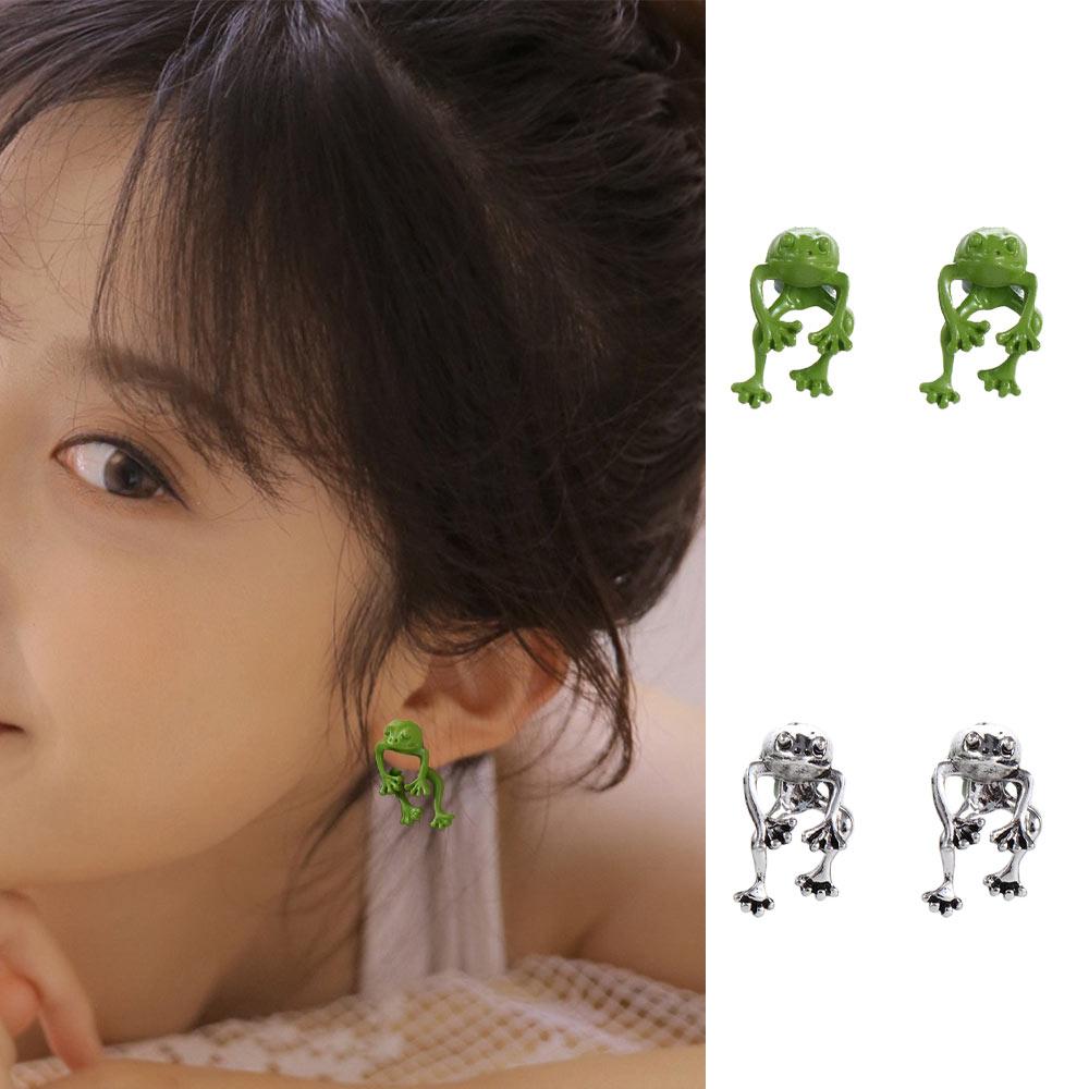 Jewelry Frog Shape Korea Style Earrings Women Stud Earrings Animal Stud Earrings Piercing Ear Stud