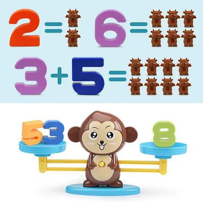 Bilancia digitale educativa prescolare, divertente, apprendimento, scimmia, pinguino, bilancia in plastica, giochi da tavolo, bambini, conteggio, giocattoli matematici