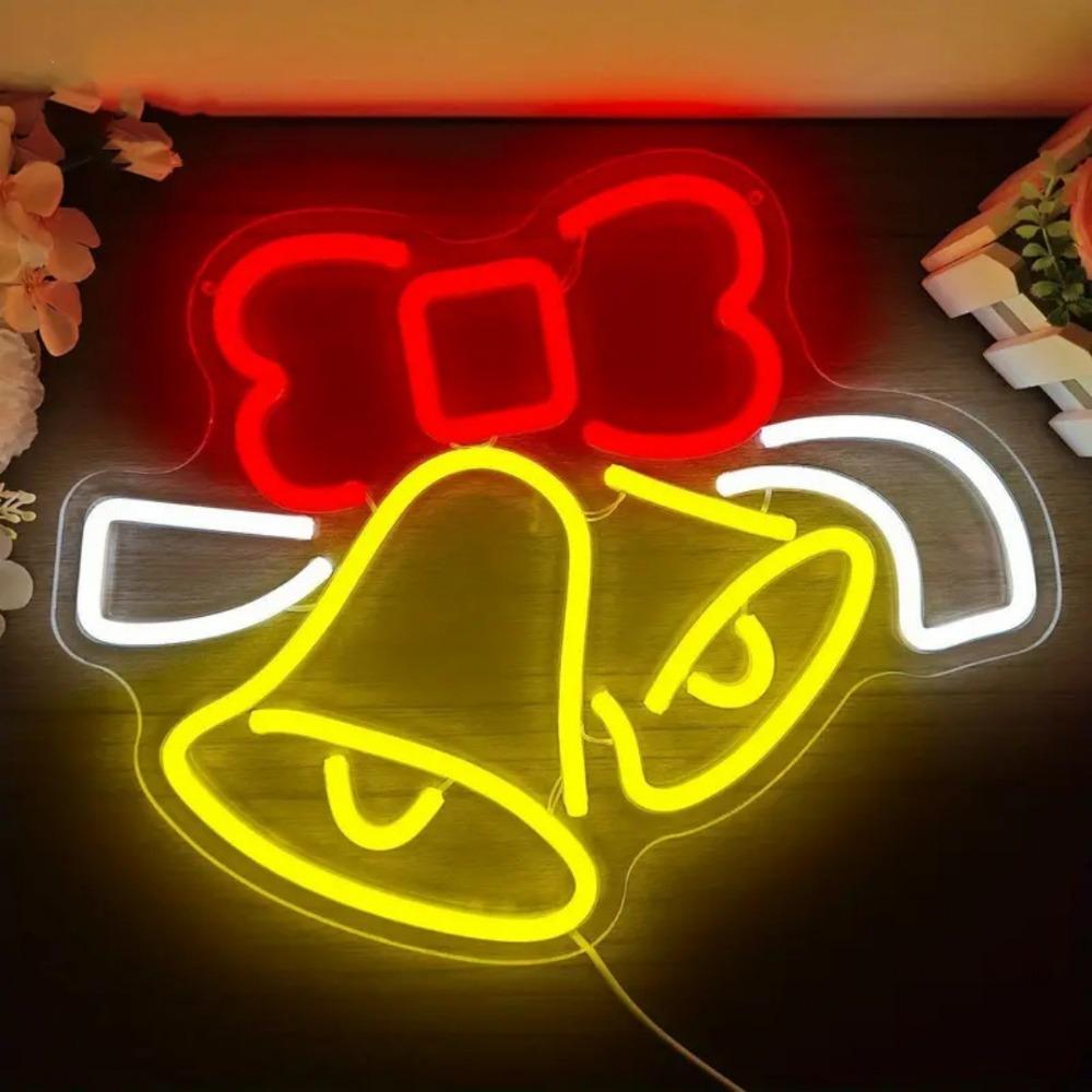 Multicolor Christmas Neon Sign USB Powered Vibrant LED Light Christmas LED Neon Light Light Up Design Plug-and-Play