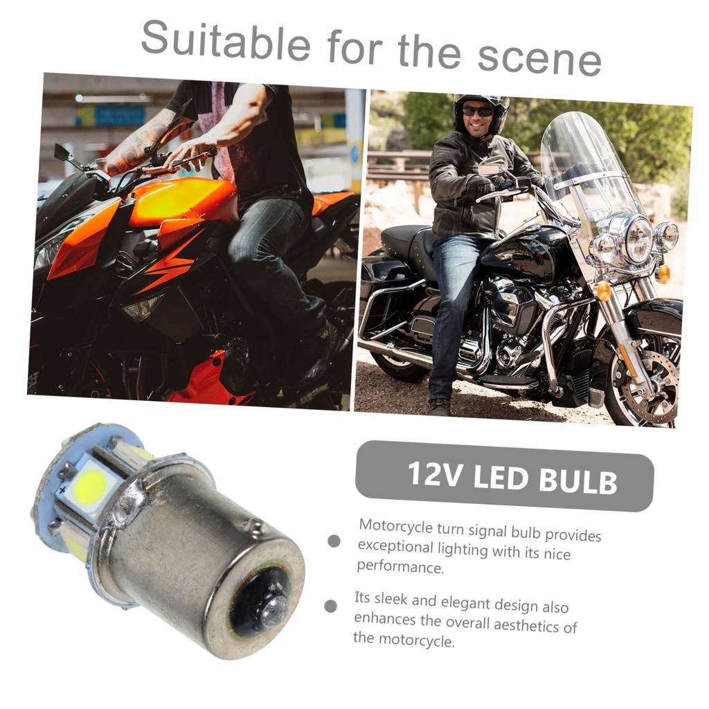 GRADENEVE 2pcs Motorcycle Turn Signal Signal LED Bulb Motorcycle Bulb LED Turn Signal