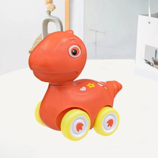 Pull Back Dinosaur Car Toys for Kids Cartoon Dino Figures Vehicle