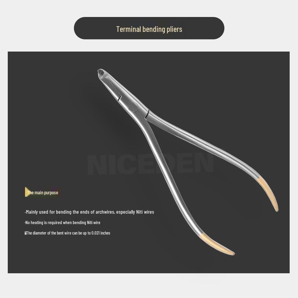 Orthodontic Dental Technician Pliers Set: End Cutting, Wire Bending, Fine Wire Cutting, Debonding, and Bending Pliers