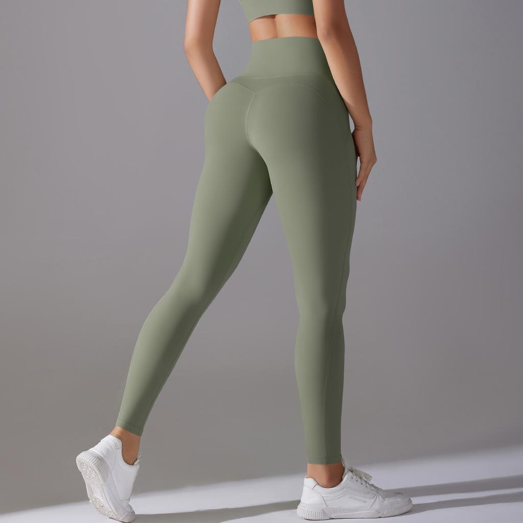 Auroth Candy Colour Yoga Leggings Women High Waist Gym Sports Tights Stretchy Push Up Exercise Fitness Pants