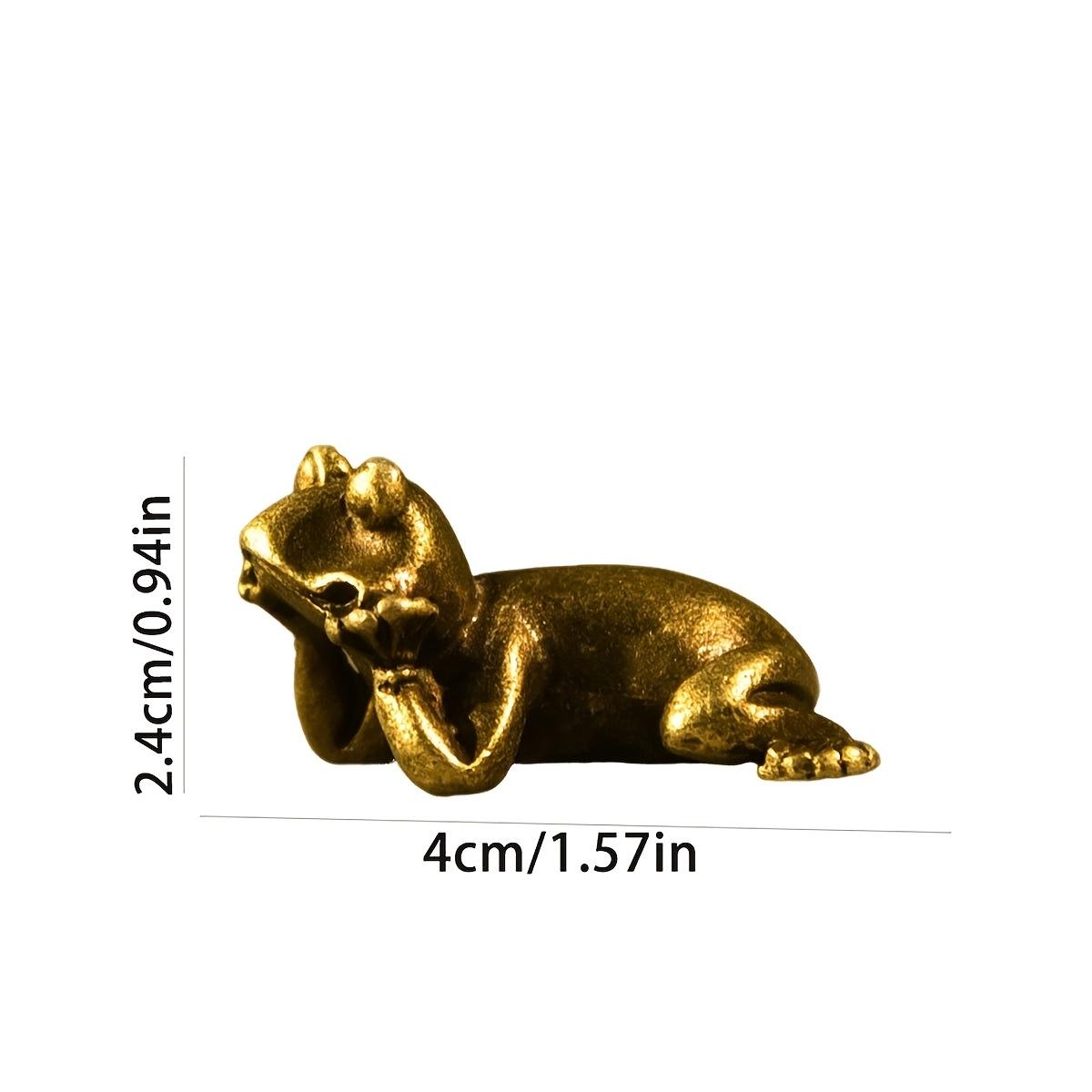 

Vintage Bronze Frog Lncense Holder - Decorative Metal Ornament For Office Desk, Tea Room, And Home Meditating Frog