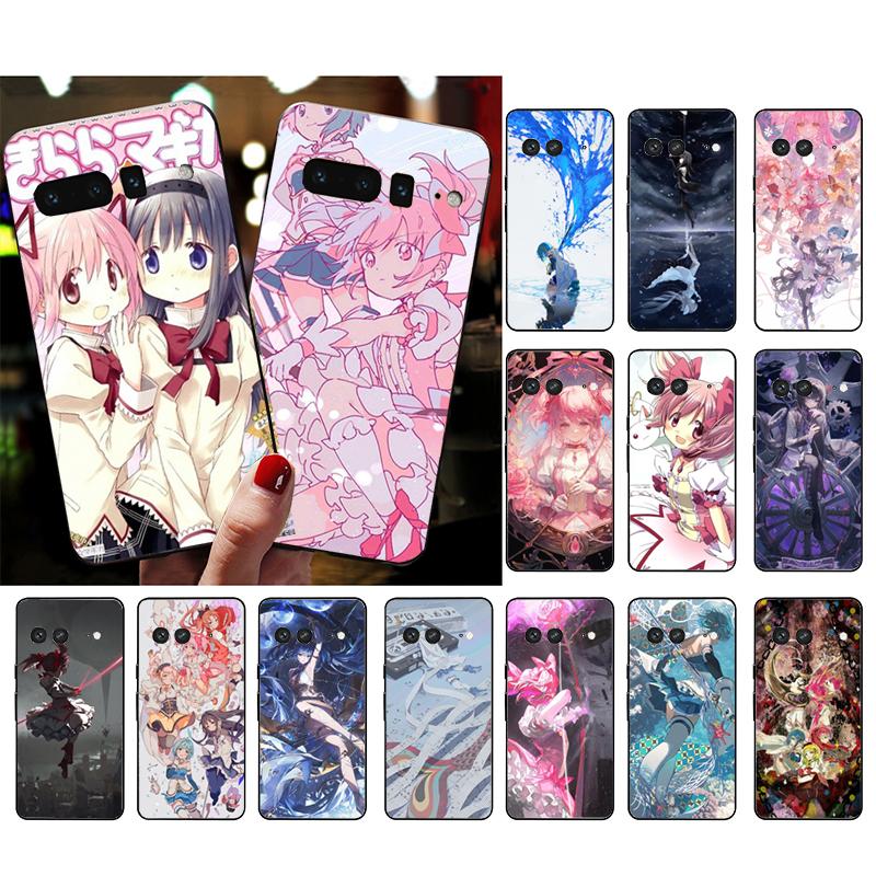 For Google Pixel 10 9 Pro XL Silicone Phone Soft Case For Google Pixel 9A 8A 7A 6A 5 Cover Shell Puella Magi Madoka Magica