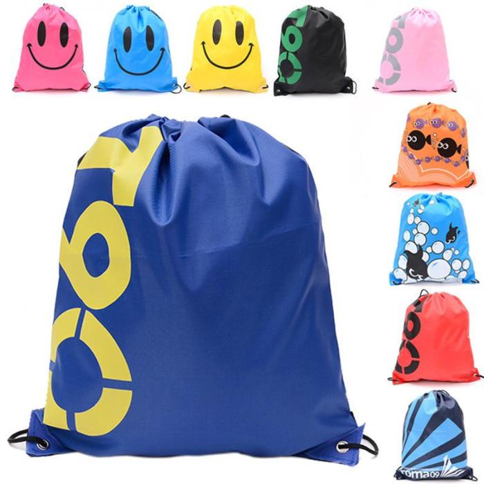 Emoji Gym Beach Swim Sports PE Bag School Backpack Outdoor Travel Drawstring Bag