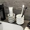Creativity Circle Gargle Cup Ceramics Toothbrush Holder Minimalist Couple's Cup Home Bathroom Supplies Bathroom Accessories Gift