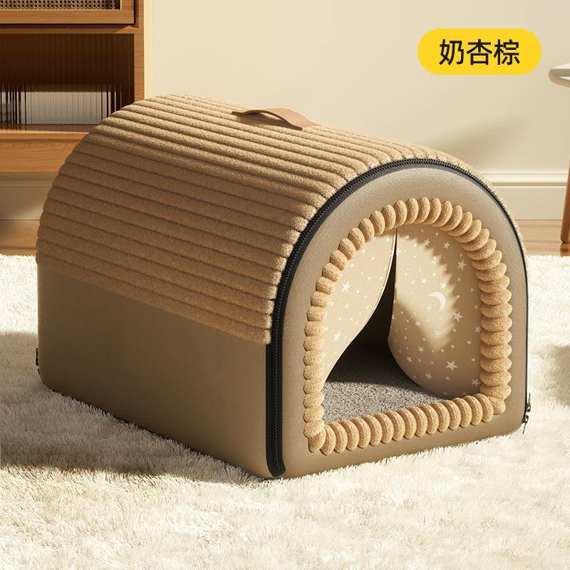 Cat litter winter warm closed cat house tent cat house security universal in all seasons winter can be dismantled and washed kennel 35*30*30cm
