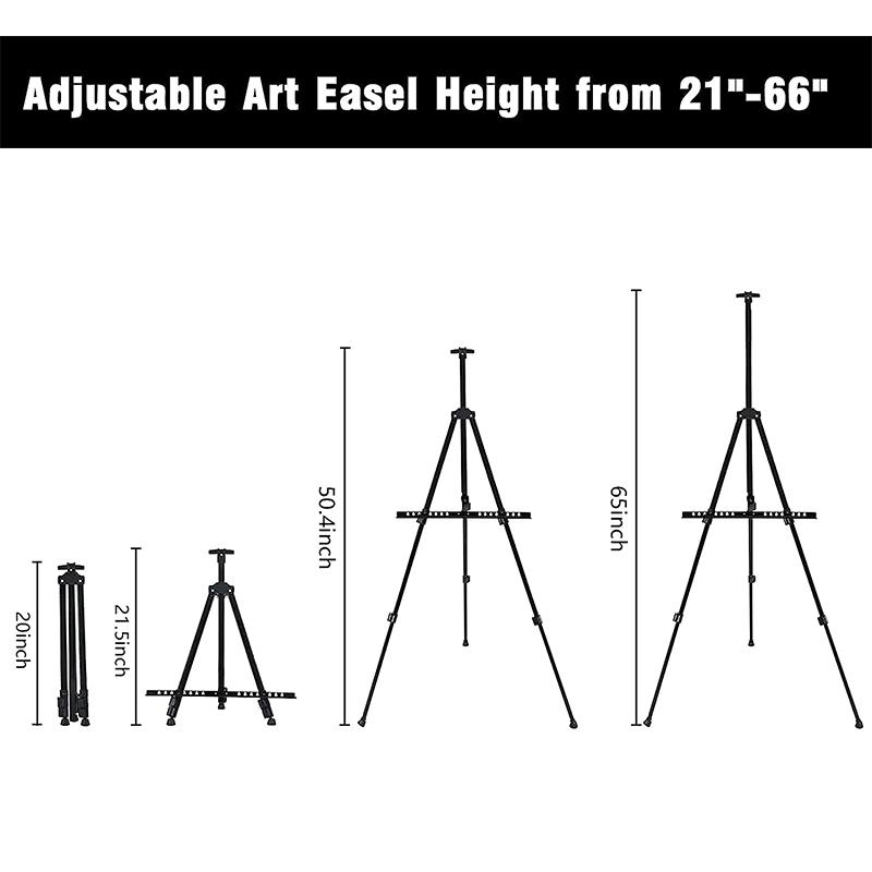 Professional Wooden Easel Wedding Horse Adjustable Portable Metal Painting Stand Fine Art Drawing Shelf Supplies Sketch Tripod