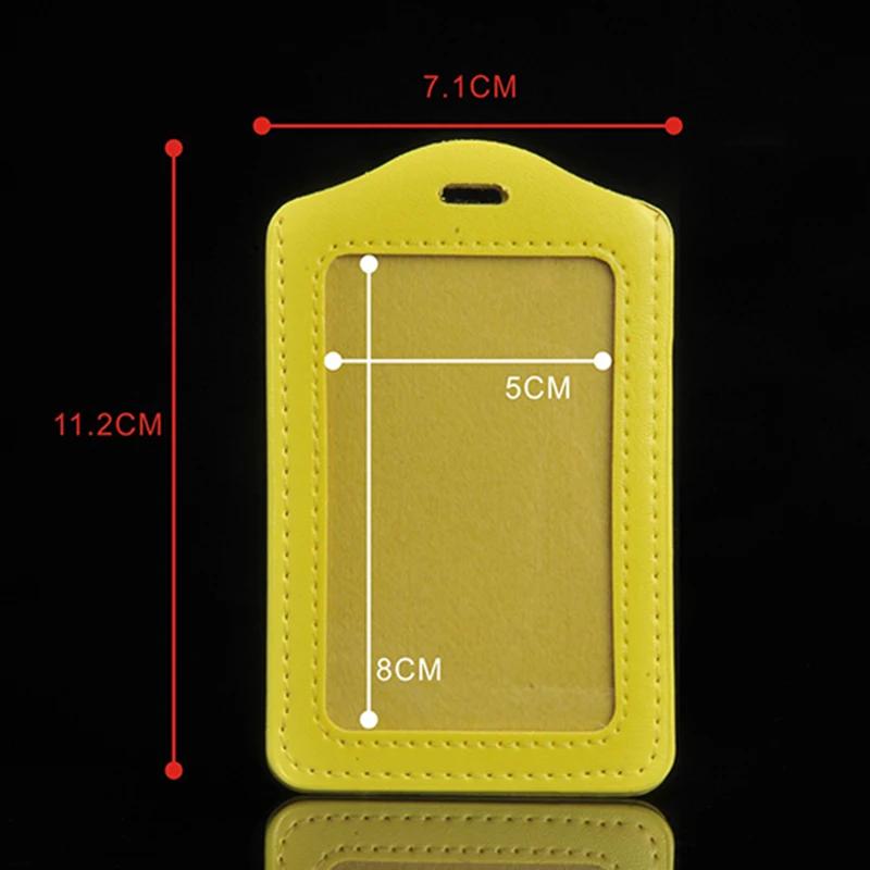 New Candy Color Card Holder Protect Cover Case Business Credit Card Work ID Card Badge Holder Office Supplies