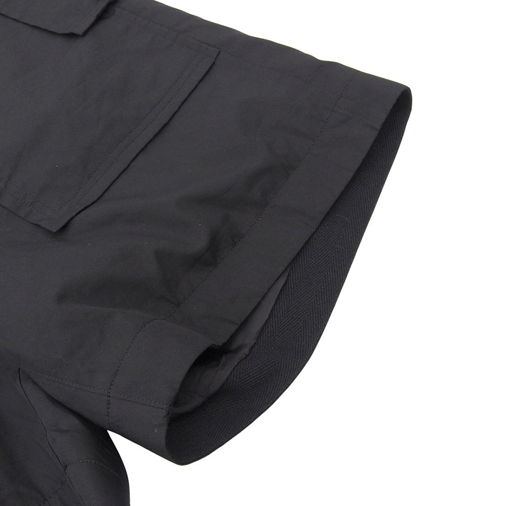 Sacai Unused Thomas Mason Men's Black 100% Cotton Shorts, Size 1, 23-03041M, Stainless Steel Bottoms 1 blackUsed