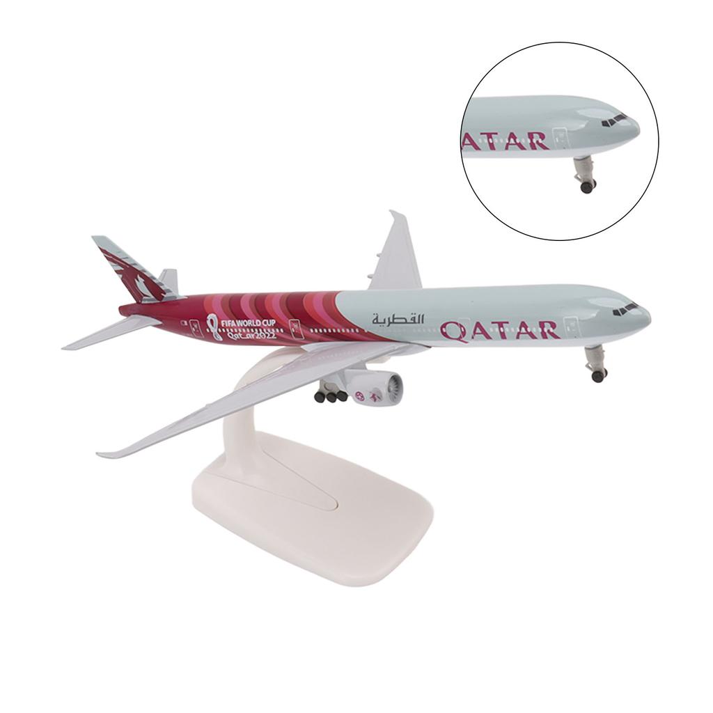 Airplane Model Alloy Home Decoration Complete Engraved Lines Simulated Stable Base Airways Plane
