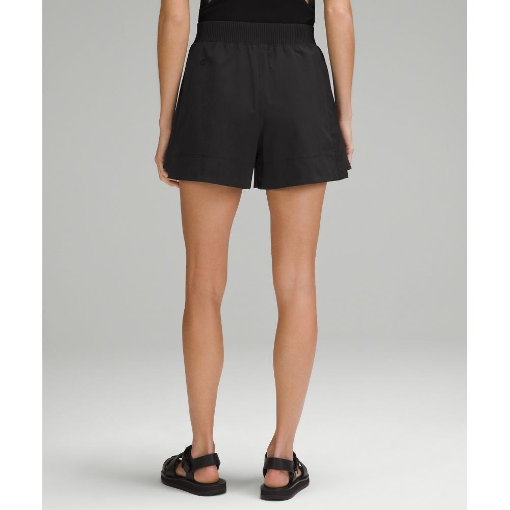 Lululemon Stretch Woven Relaxed Fit High Rise Short 4  Black