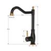 Black free-standing kitchen tap CORNY