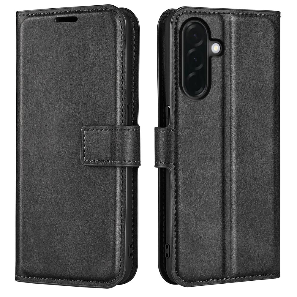 For Samsung Galaxy A37 5G Stand Case Anti-Scratch Calf Texture Leather Phone Cover