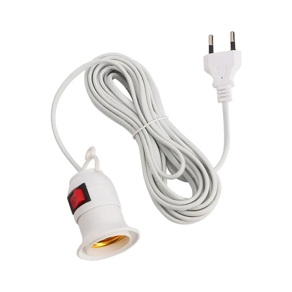 Restaurant E27 Pendant Lighting 13Ft Extension Cord Converter Onoff Switch Lamp Bases Plug Holder Lamp Adapter Light Socket