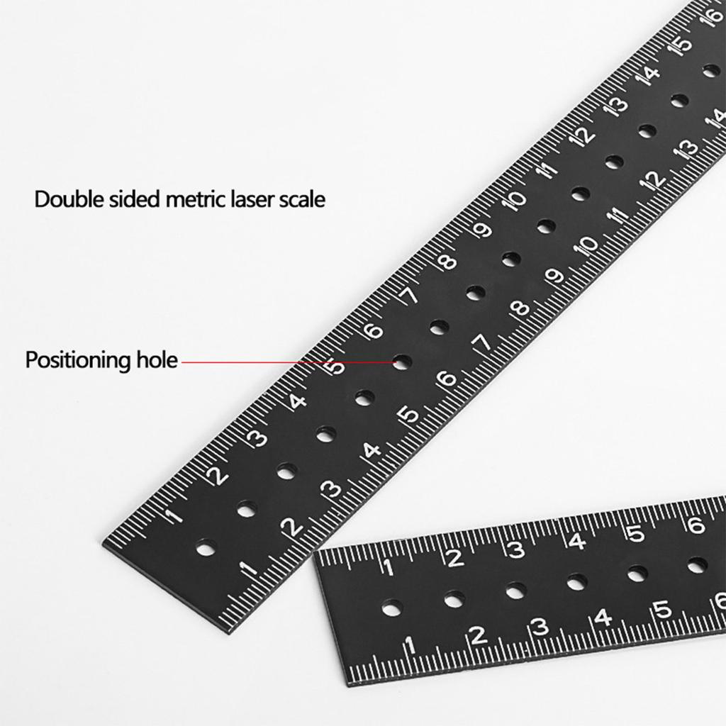 Aluminum Alloy Magnetic Line Limit Ruler Lightweight Marking Gauge Metal Square for DIY Projects & Hardware Installation