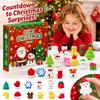 Christmas Squishy Figurine Countdown Calendar Christmas Holiday Countdown Gift for Home Office Room Decor Xmas Count Down