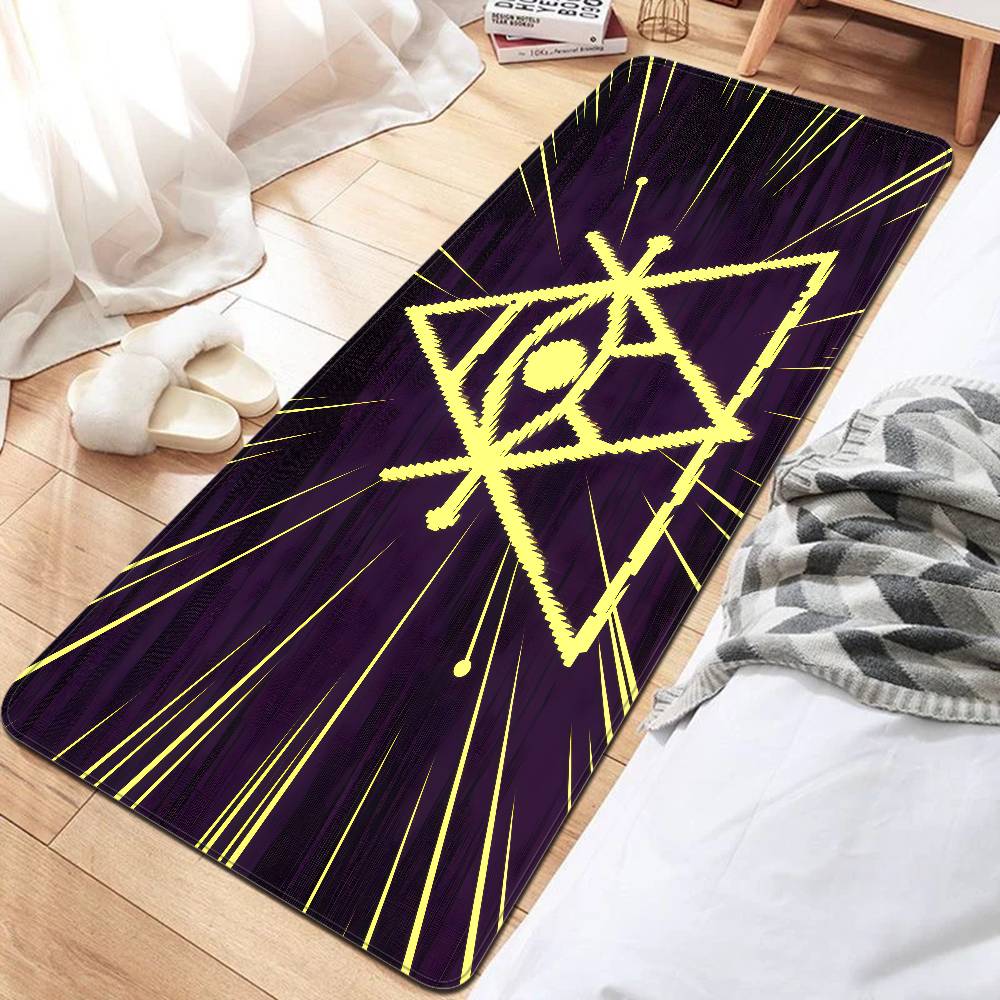 Freemason Illuminati Anime Floor Mat Non-Slip Laundry Room Mat Laundry Decor Balcony Child Living Room Bedside Mats