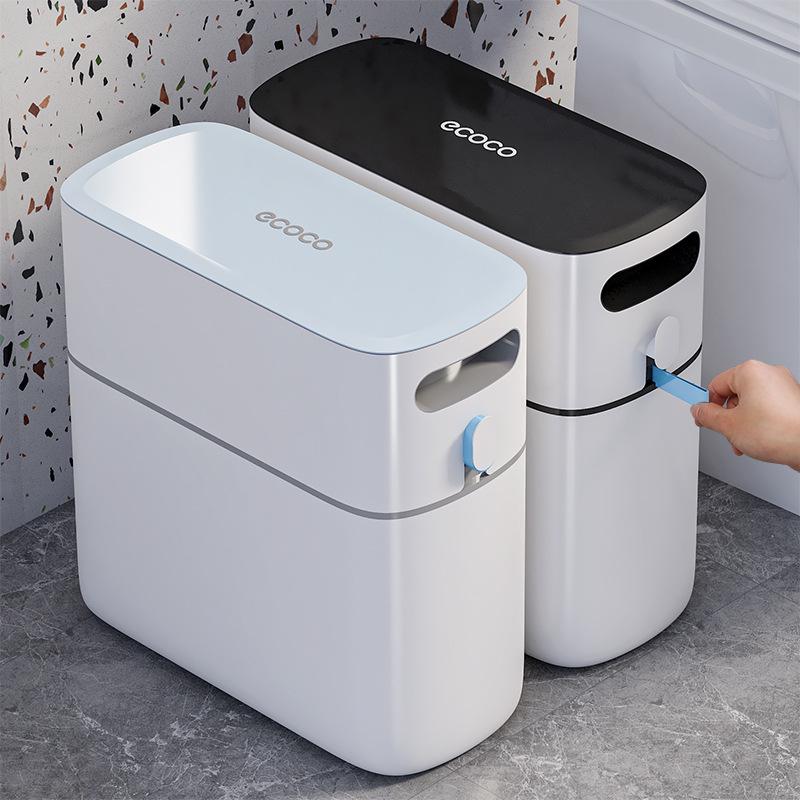 Ecoco Yikeke Large Automatic Trash Can with Lid for Bathroom and Kitchen