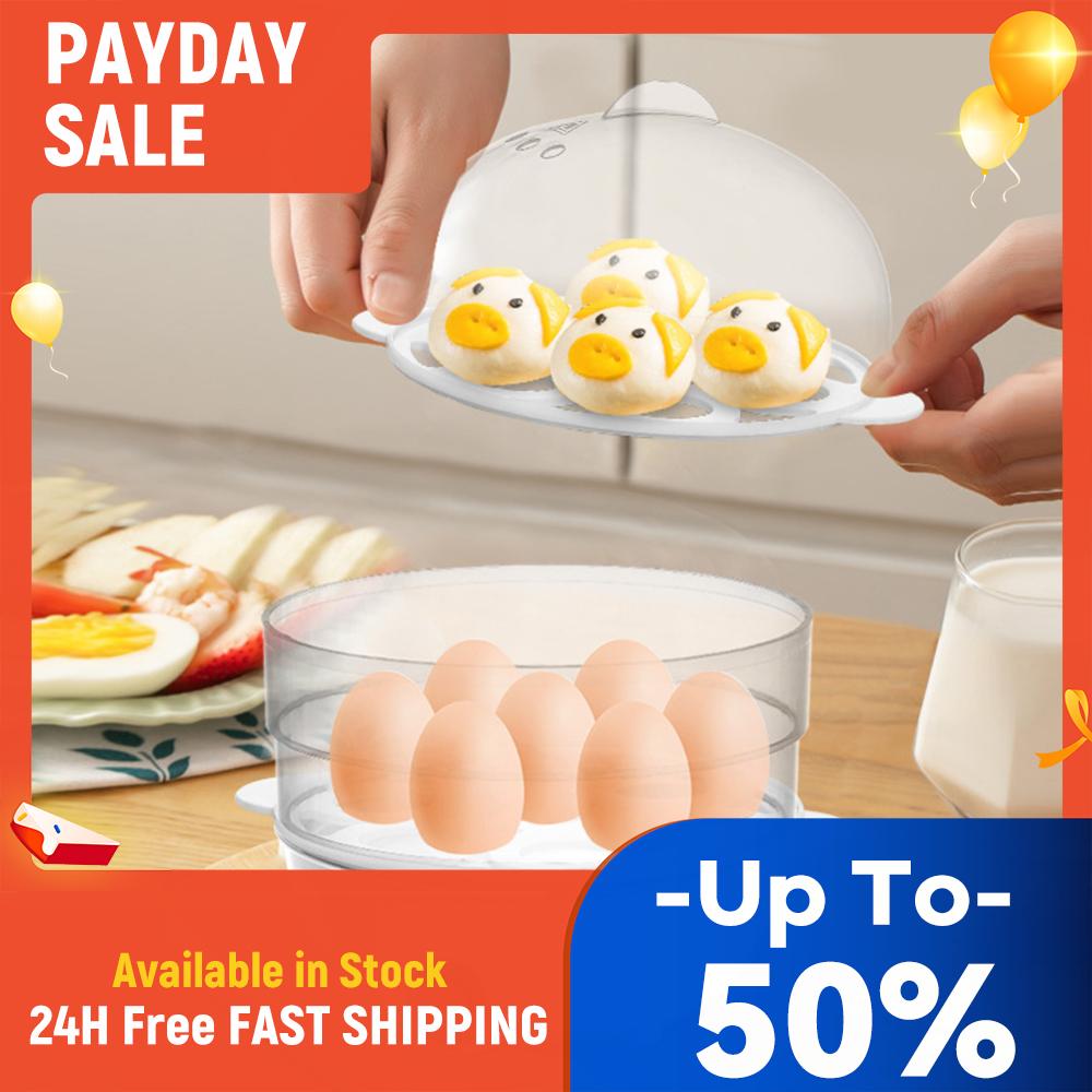 220V Automatic Corn Steamer Rapid Heating Mini Kitchen Poacher Auto-Off Portable Milk Steamer for Cooking Breakfast Machine