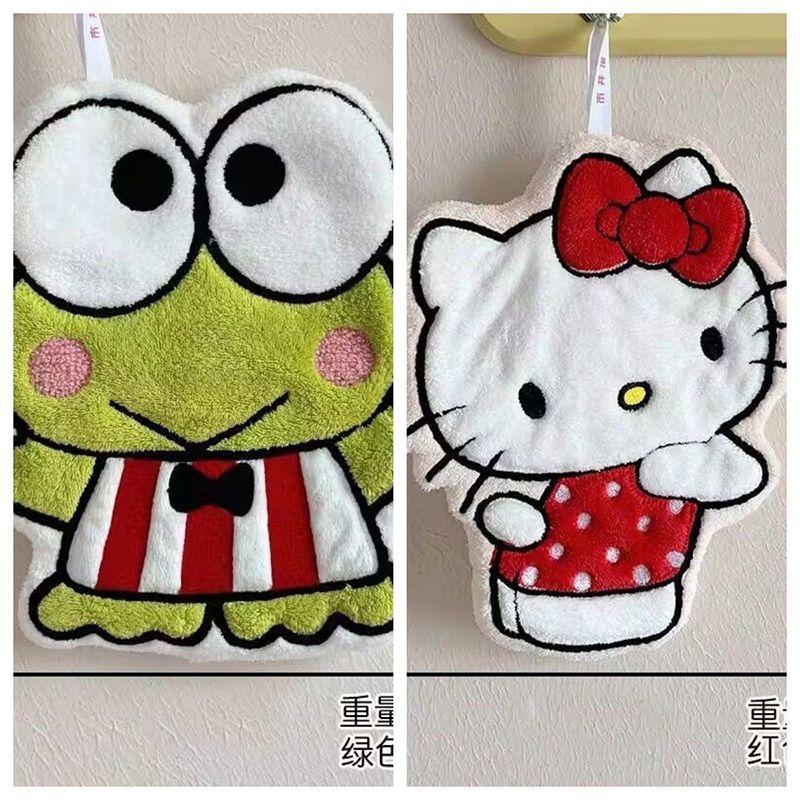Sanrio  My Melody Pochacco Kawaii Cute Hand Towel Water-Absorbent Coral Fleece Kitchen Decor Quick-Drying Girls Towel