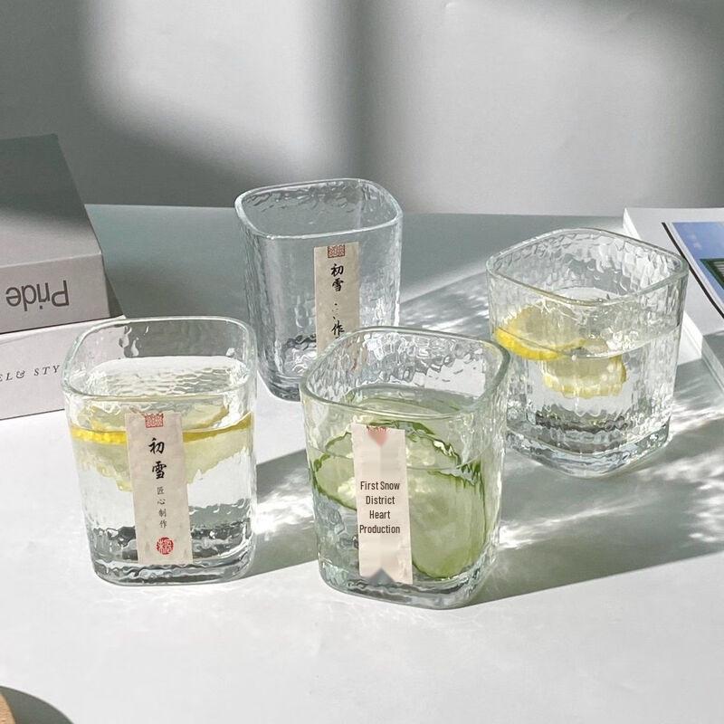 Japanese Style Hammered Glass Cups Set