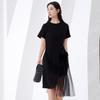 Little Black Dress Summer Solid Color Slimming Temperament Commuter Women's Dress