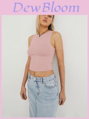 Y2k Sexy Crop Top With Nylon Fabric For Streetwear Girls